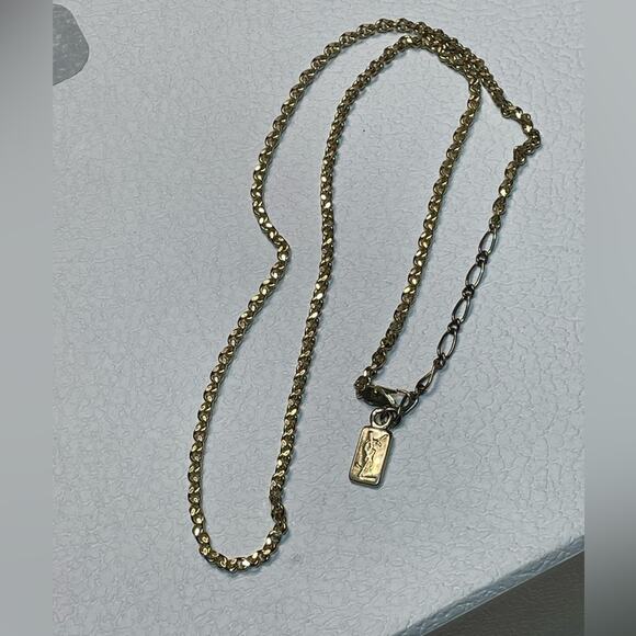 Yves Saint Laurent Gold Tone 22 in Chain Necklace with COA - Picture 4 of 4